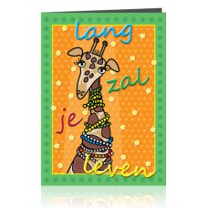 Dubbele kaart: Lang zal je leven giraffe