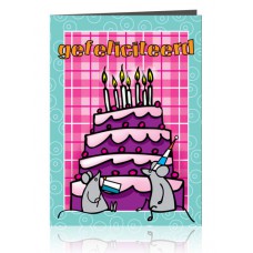 Dubbele kaart: Gefeliciteerd