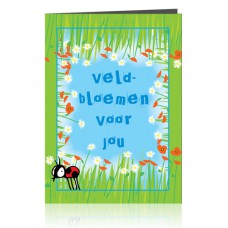 Dubbele kaart: Veldbloemen voor jou