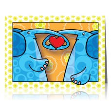 Dubbele kaart: Olifantenknuffel