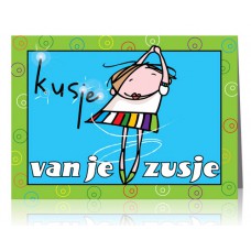 Dubbele kaart: Kusje van je zusje