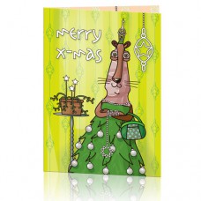 Kerstkaart: Kerstboom Marter