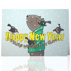 Kerstkaart: Happy new year