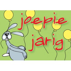 Postkaart: Joepie jarig