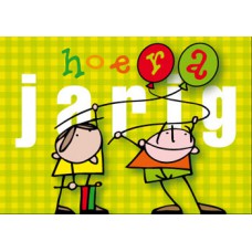 Postkaart: Hoera Jarig