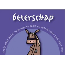 Postkaart: Beterschap paard