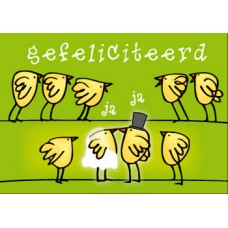 Postkaart: Gefeliciteerd ja ja