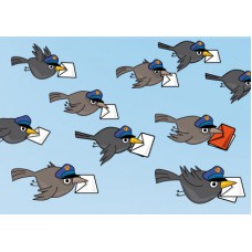 Postkaart: Postvogels