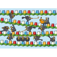 Postkaart: Tulpenslingers