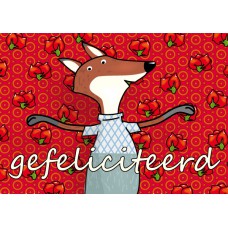 Postkaart: Gefeliciteerdvosje