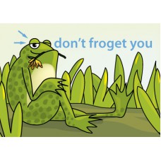 Postkaart: Ik vergeet je niet