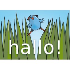 Postkaart: Vrije vogel