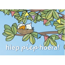 Postkaart: Hiep piep hoera
