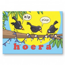 Postkaart: Hiep hiep hoera