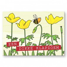 Postkaart: Een dikke klapzoem