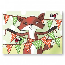 Postkaart: Vlaggen vosje