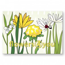 Postkaart: Flowers for you