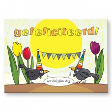 Postkaart: Gefeliciteerd