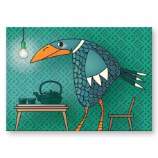 Postkaart: theevogel