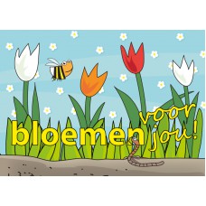 Postkaart: bloemen voor jou