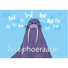 Postkaart: hiephoeraatje!