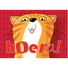 Postkaart: hoera!