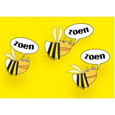 Postkaart: zoen zoen zoen