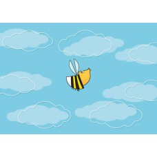 Postkaart: Zoenend bijtje