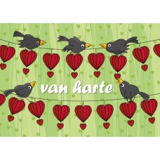 Postkaart: Van harte