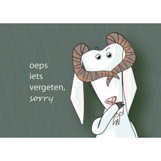 Postkaart: Oeps iets vergeten