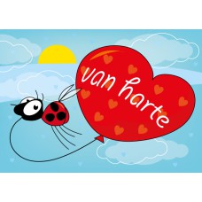Postkaart: Van harte