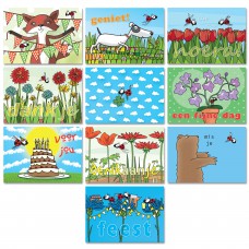 Voordeelset: 10 postkaarten "Lieveheersbeestjes"