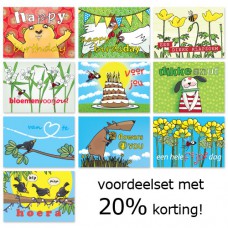 Voordeelset: 10 verjaardags-postkaarten 2