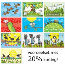 Voordeelset: 10 postkaarten met vogels