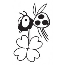 Stempel: Klaver lieveheersbeest