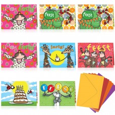 Voordeelset uitnodigingen meisje (8 stuks)