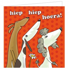 Vierkante kaart: Hiep hiep hoera