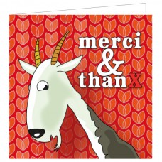 Vierkante kaart: Merci & thanx