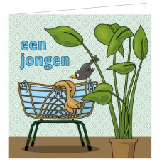 Vierkante kaart: Een jongen