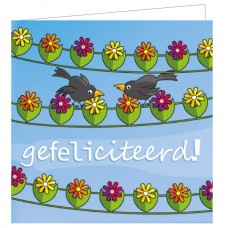 Vierkante kaart: Gefeliciteerd