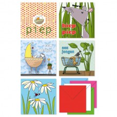 Vierkante kaarten voordeelset: Geboorte