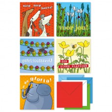 Vierkante kaarten voordeelset: Verjaardag 1