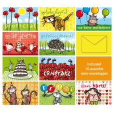 Jij is Liefje: Voordeelset  (10 stuks) 'Gefeliciteerd 1'